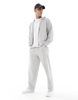 Bershka seersucker sweatpants in light gray - part of a set