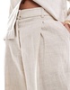Mango linen pants in beige - part of a set