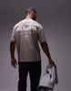 AllSaints Underground oversized t-shirt in brown