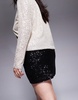 ASOS DESIGN Curve sequin mini skirt in black