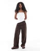 Bershka asymmetric bandeau top in white