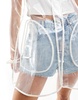 Brave Soul iridescent festival rain jacket