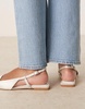 ASOS DESIGN Lorraine slingback ballet in ivory satin