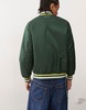 Aape By A Bathing Ape logo college varsity jacket in green