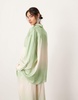 ASOS EDITION oversized shirt in green ombre print - part of a set