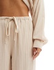 ASOS DESIGN wide leg pull-on textured pants in stone - part of a set