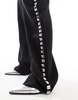 AllSaints Blake stud straight jeans in black