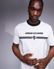 Armani Exchange ringer t-shirt with chest logo in white
