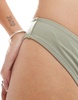 Weekday Shore shiny bikini bottom in light green