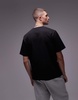 ARKET heavyweight interlock jersey oversized T-shirt in black