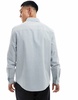 ASOS DESIGN seersucker textured smart regular shirt in green stripe
