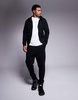BOSS Green Saggy full zip hoodie regular fit in black - part of a set