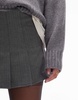 Topshop herringbone pleated micro mini skirt in gray