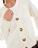 Brave Soul textured v-neck cardigan in cream