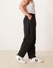 ASOS DESIGN smart baggy balloon fit pants in black