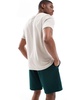 Bershka jersey shorts in dark green