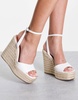 ASOS DESIGN Tasha espadrille wedges in white
