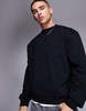 ASOS DESIGN premium heavyweight boxy oversized sweatshirt 400gsm in black