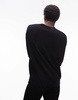 AllSaints Diageo logo distressed knit sweater in black