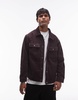 AllSaints Castleford cord jacket in deep purple
