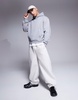 ASOS DESIGN premium heavyweight boxy oversized hoodie 400gsm in gray heather