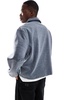 ASOS DESIGN oversized boxy quarter zip sweatshirt in brushed navy
