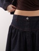 COLLUSION denim drop waist midi skirt in rinse wash - part of a set