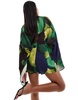 ASOS DESIGN batwing overlay romper in abstract print