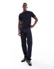 Brave Soul oversized T-shirt in navy