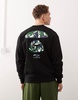 Aape By A Bathing Ape logo basic sweatshirt with camo backprint in black