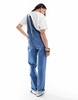ASOS DESIGN denim overalls in mid blue