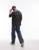 AllSaints Underground oversized T-shirt in dark gray heather