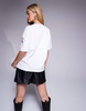 Armani Exchange central logo oversized T-shirt in white
