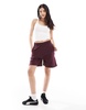 Bershka scoop neck ribbed tank top in white
