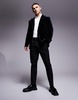 ASOS DESIGN slim fit velvet blazer in black