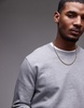 ARKET minimal jersey sweatshirt with crew neck in gray