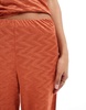 ASOS DESIGN plisse wide leg pants in rust - part of a set