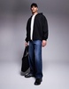 ASOS DESIGN premium heavyweight oversized zip through hoodie 400gsm with fixed hem in black