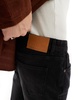 Bershka straight jeans in black