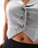 Bershka tailored vest in gray