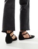 ASOS DESIGN Wide Fit Larna pointed ballet flats in black