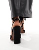 ASOS DESIGN Wide Fit Paige high block heels in black