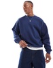 Cotton On boxy fit crew fleece sweatshirt in indigo