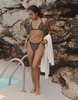 4th & Reckless x Luana Barron joliette high waist bikini bottoms in black and white