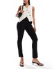 Mango tailored slim pants in black