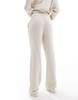 Mango linen look textured pants in light beige - part of a set