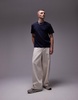 ARKET heavy weight jersey T-shirt in navy blue
