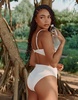 4th & Reckless x Loz Vassallo lulu crinkle high waist bikini bottoms in cream