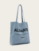 AllSaints Underground unisex shopper tote bag in stonewash blue