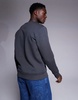 BOSS Green Salbo Tape Logo sweatshirt regular fit in dark gray - part of a set